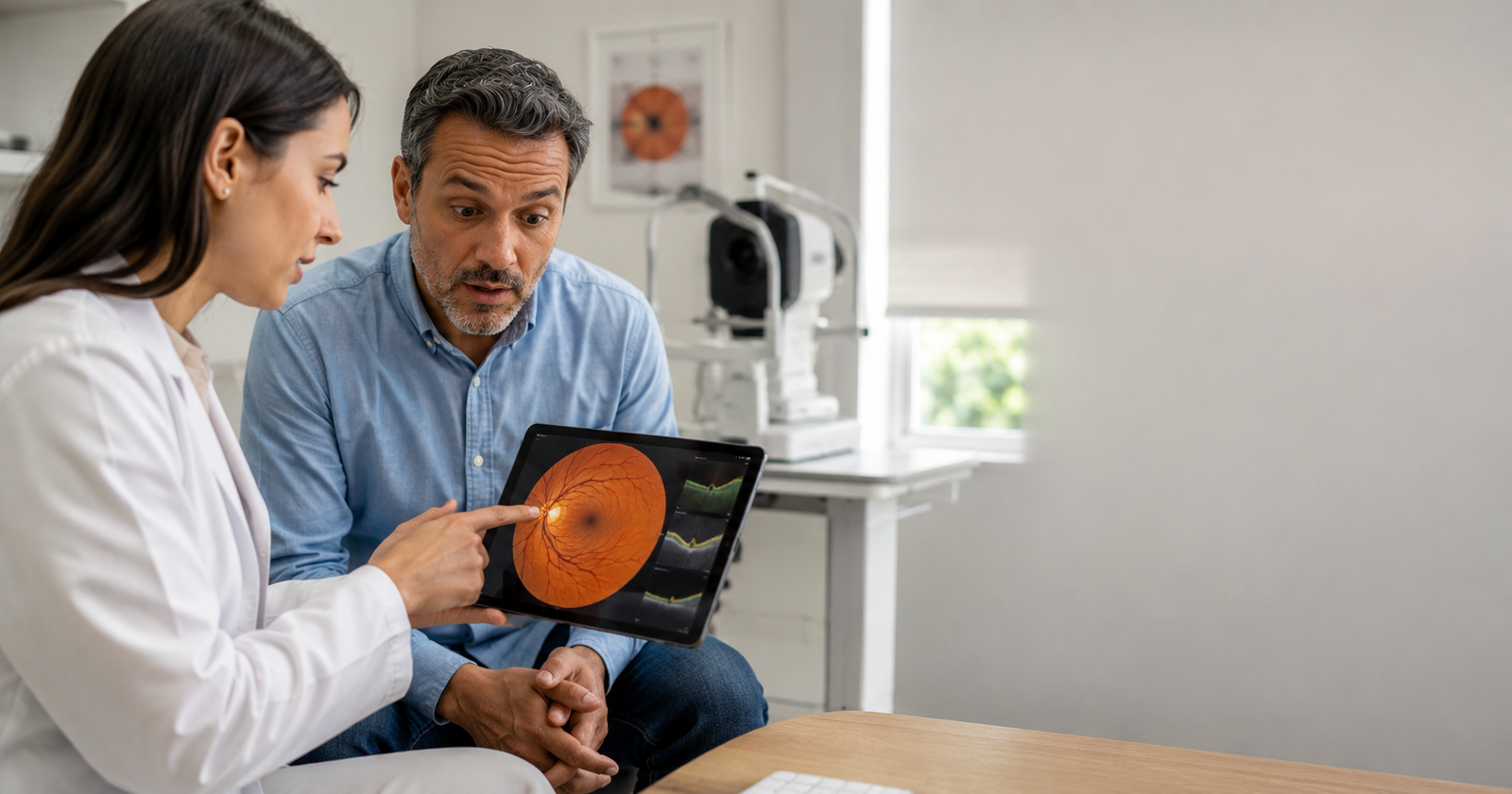 Mapeamento de retina para avaliar retinopatia diabética em consultório em Formiga MG